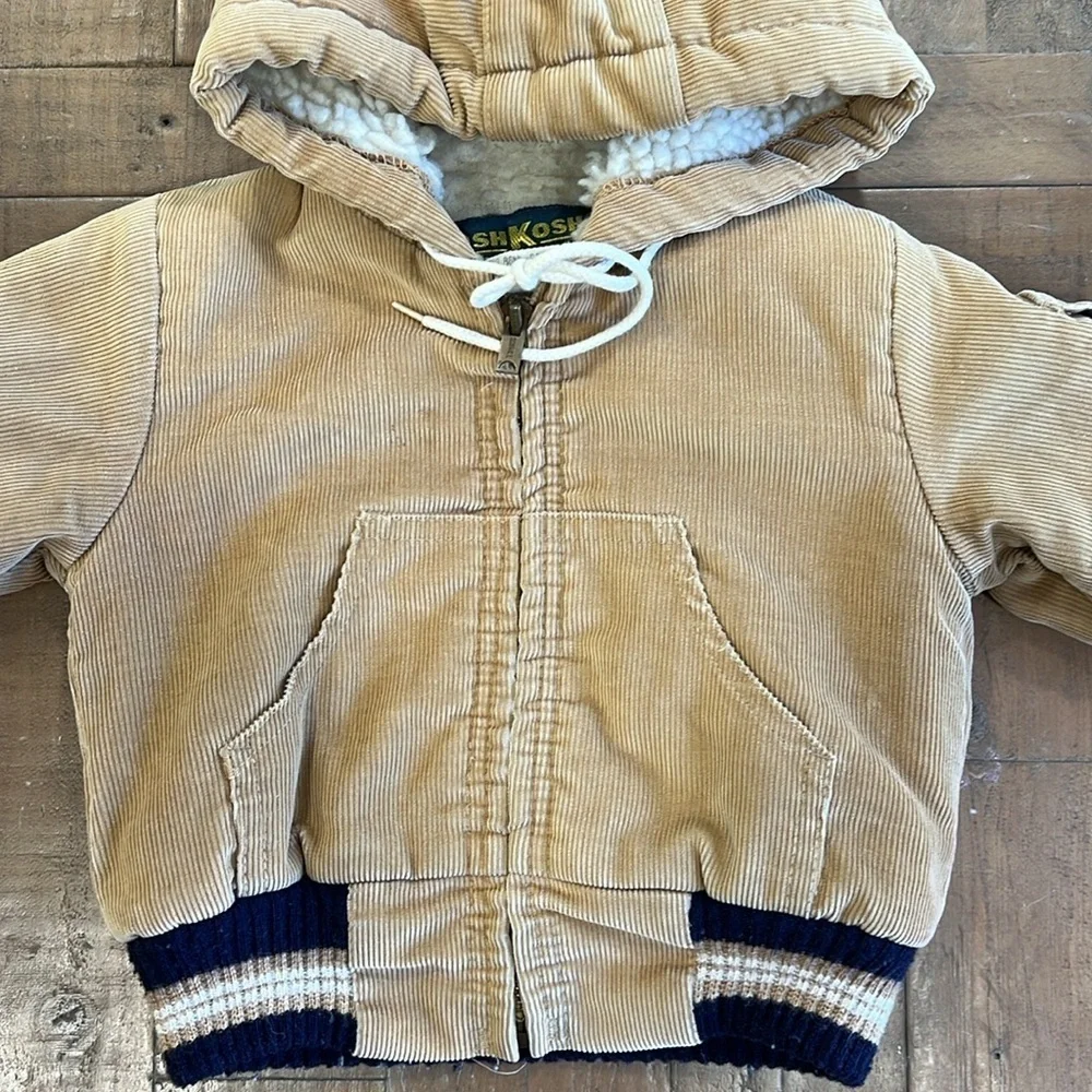 Oshkosh vintage Sherpa lined corduroy jacket